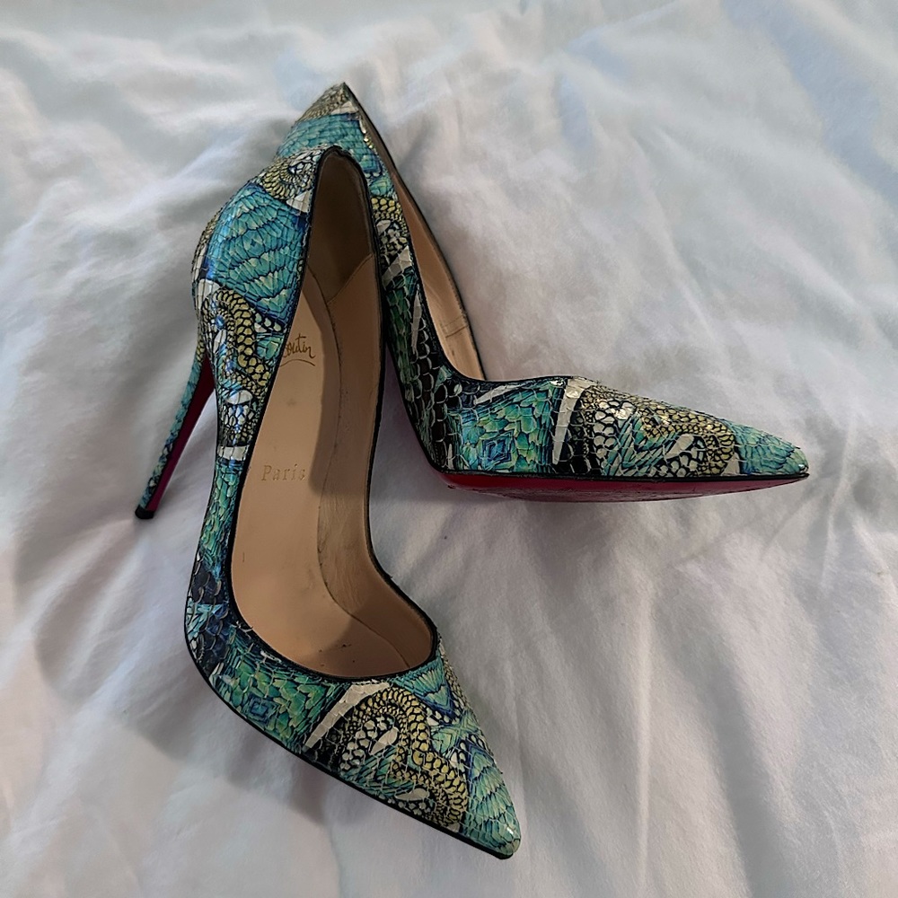 Christian Louboutin snakeskin pumps